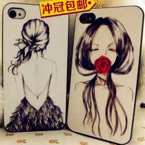 精品导购女孩 手机最新款 <em>卡通</em>女孩iphone4/4s