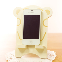 聚可爱♥创意害羞小猴子桦木卡通木质iphone三星ipad手机座 价格:11.50