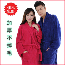 中国购物<em>睡袍</em>珊瑚绒情侣大码<em>睡袍男女</em>长袖<em>睡衣</em>