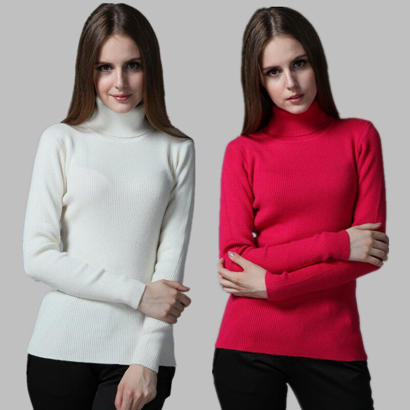 女士V领泡泡袖羊绒衫秋冬新款女士黑色<em>毛衣</em>正