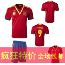 极品泰版西班牙球衣/足球服队服 Spain 13/14 Home Soccer Jersey 价格:38.00