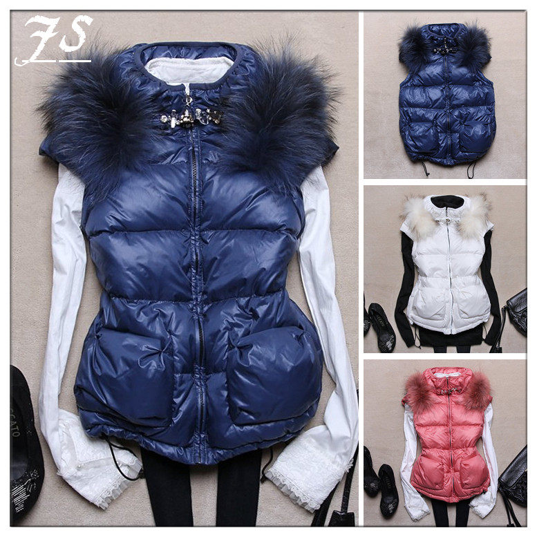 <em>马甲</em>秋冬韩版女装连帽<em>羽绒</em>棉马甲中长款PU马