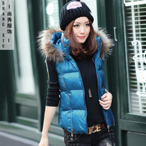 淘宝返利<em>马甲马甲</em>女秋冬韩版时尚短款毛领连帽