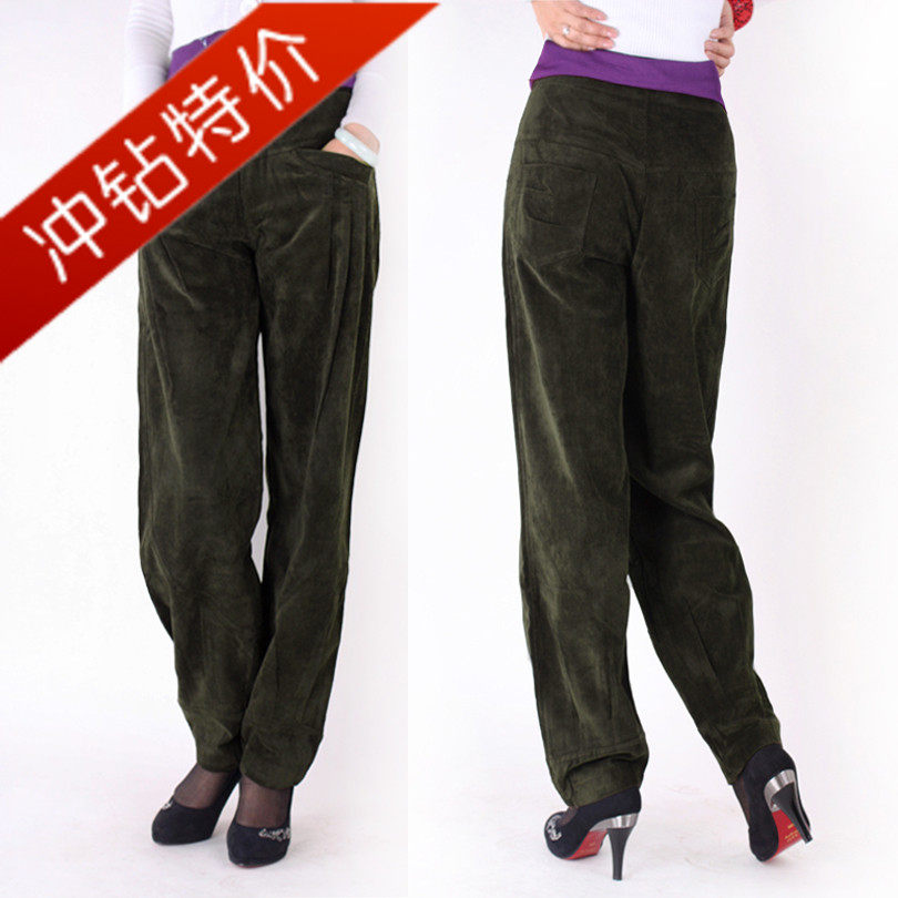 <em>淘宝</em>聚划算<em>购物</em>条绒新款韩版灯芯绒<em>女裤</em> 糖果