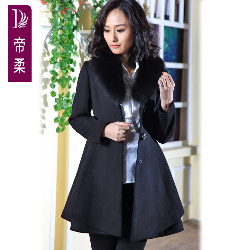 淘宝聚划算购物<em>品牌大衣</em>2013新款<em>女装</em>羊绒大