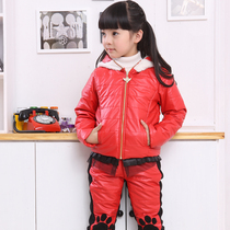 小天使秋冬新款女童中大童 TSC1919冬季加厚棉服套装 价格:128.00