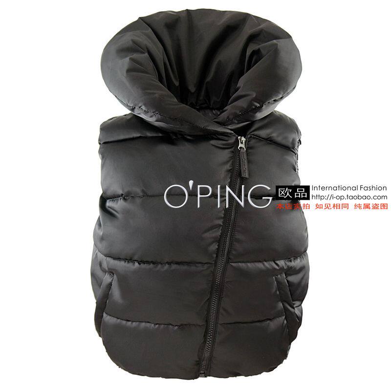 <em>马甲</em>秋冬韩版女装连帽羽绒棉<em>马甲</em>中长款PU马