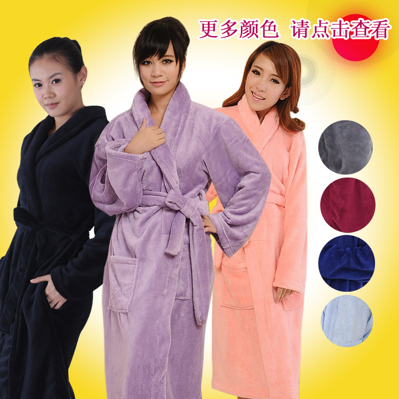 淘宝<em>聚划算</em>购物<em>睡袍</em>法兰绒<em>睡袍</em> <em>加厚保暖</em>珊瑚