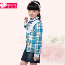 淘宝聚划算购物<em>女孩衬衫</em>2013女童秋装新款牛