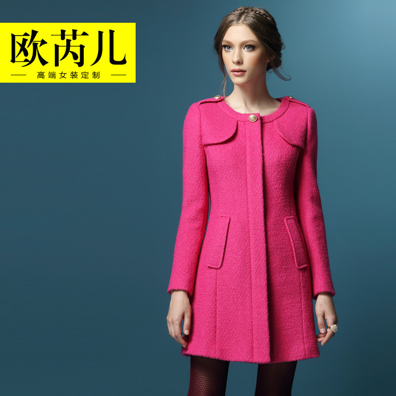 淘宝聚划算购物品牌大衣2013冬新品<em>圆领</em>可爱