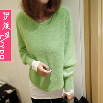 装新款 韩版女装蝙蝠袖加厚宽松复古大<em>毛衣</em>外