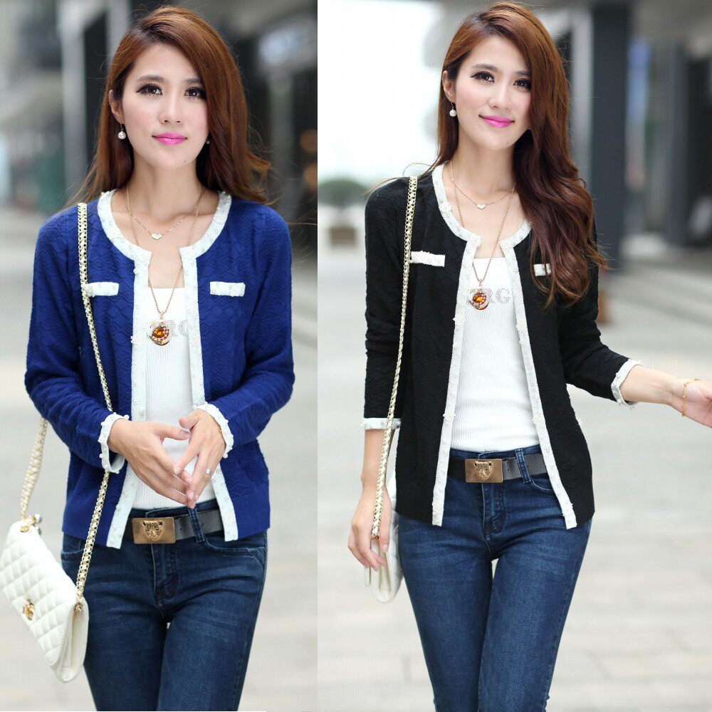 淘宝聚划算购物<em>开衫</em>秋装大码女装韩版中长不规