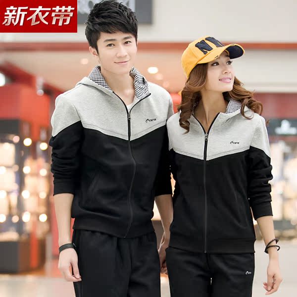 运动服秋季女装时尚天鹅绒金丝绒休闲套装女秋