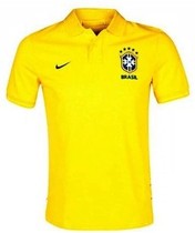 正品13-14欧洲杯新款巴西brazil黄色短袖T恤/POLO 运动球衣训练服 价格:206.00