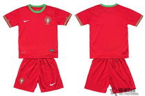 12-13 Portugal 葡萄牙主场儿童足球衣 红色足球服套装 童装队服 价格:108.00