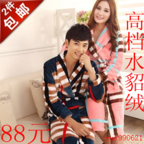 <em>睡袍</em>秋冬季<em>红豆</em>居家服<em>珊瑚绒</em>浴袍小鹿印花可爱