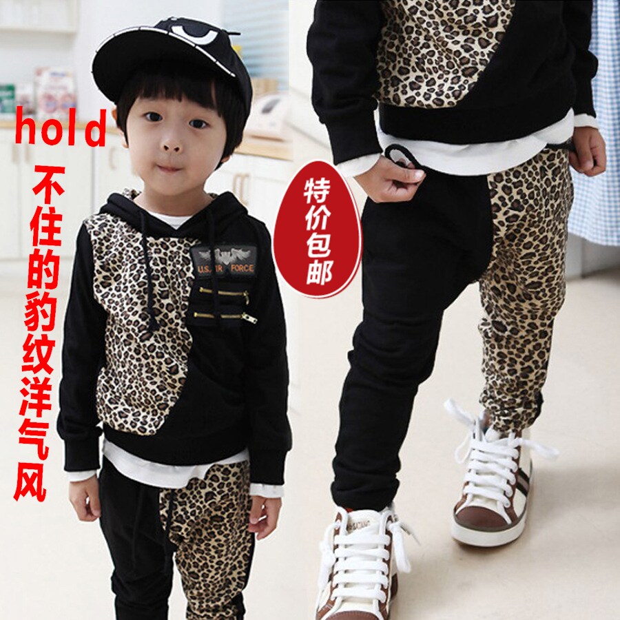 装韩版新款民族风男童装女童装儿童开衫<em>马裤</em>套