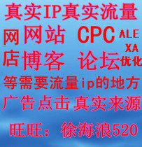 网站流量/纯IP流量/弹窗点击/提升流量推广/全国真实ip/广告点击 价格:1.00