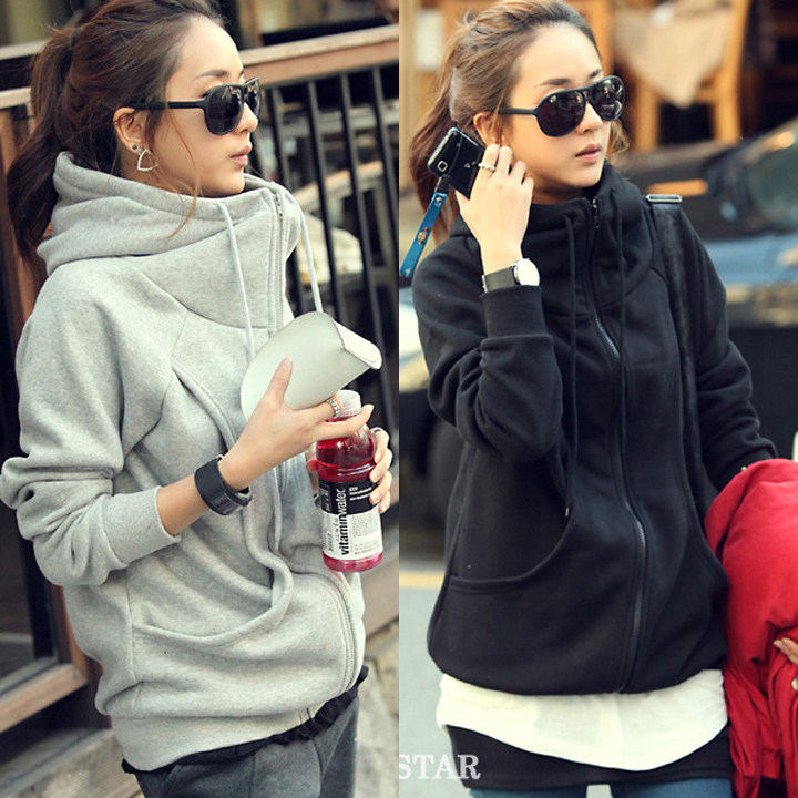 3秋冬装新款韩版大码女装宽松抓绒加厚<em>开衫</em>卫