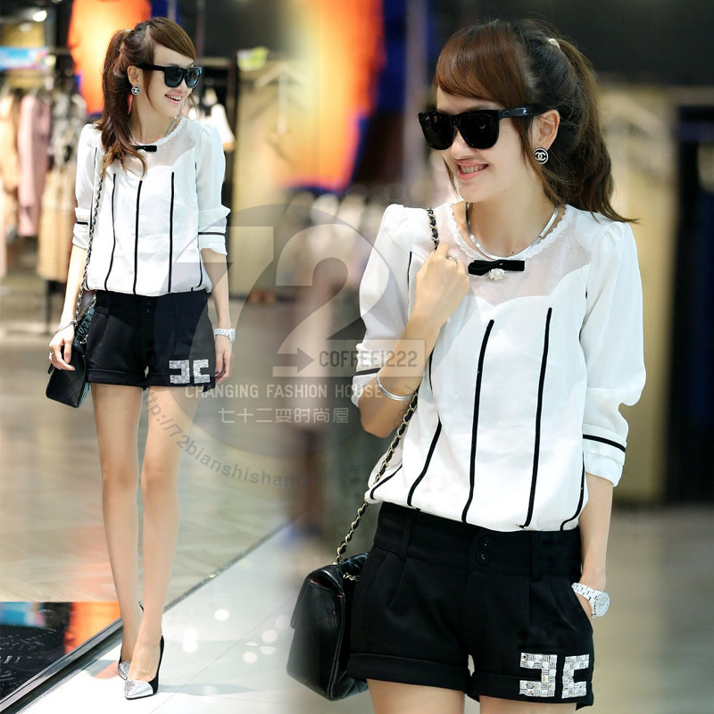 <em>淘宝</em>聚划算购物长袖秋装<em>女装</em>上衣<em>短款</em>韩国东大
