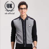 中国购物<em>羊毛</em>衫秋冬中老年男长袖<em>羊毛</em>衫商务印