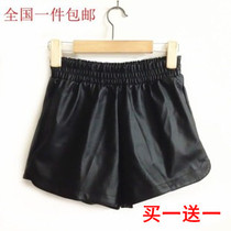 淘宝聚划算购物PU2013秋冬新款韩版皮<em>短裤</em>黑