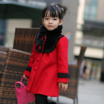 淘宝聚划算购物<em>儿童大衣</em>童装女童毛呢冬装<em>外套</em>