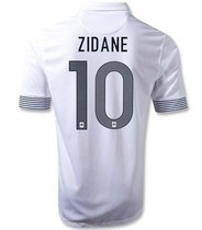 Official thai quality france shirt 2012-2013 away 10#ZIDANE 价格:88.00
