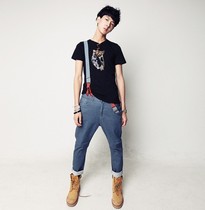 省钱导购男式<em>背带</em>裤up store秋装新款<em>男士背带</em>