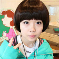 超可爱蘑菇头假发蓬松jiafa<em>女生短发</em>学生发型帅