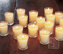 欧洲出口 外贸 象牙色栀子花香味小玻璃杯蜡烛 节日装饰 时尚 价格:5.00