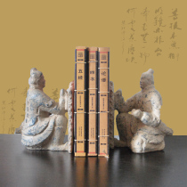 印家轩 新中式复古创意摆件摆设书立书夹书靠书档书房摆设 秦俑 价格:61.20