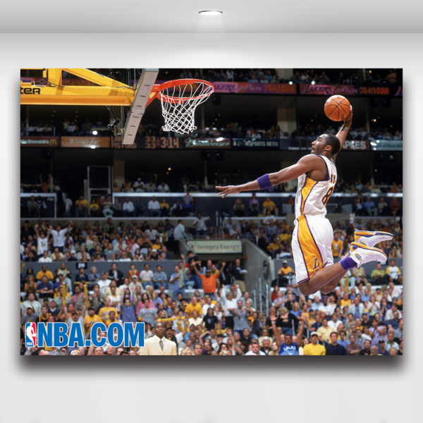 nba球星印画挂画 湖人8号 科比扣篮集锦 家居装饰画无框画 30.00