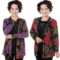 <em>淘宝</em>聚划算购物妇女<em>中老年女装秋装</em>长袖T恤妈