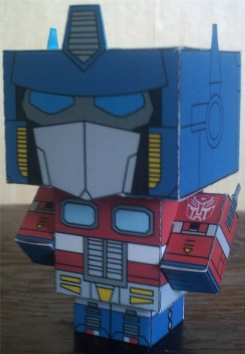 变形金刚-纸盒版 擎天柱\/3D立体纸模型DIY 手工