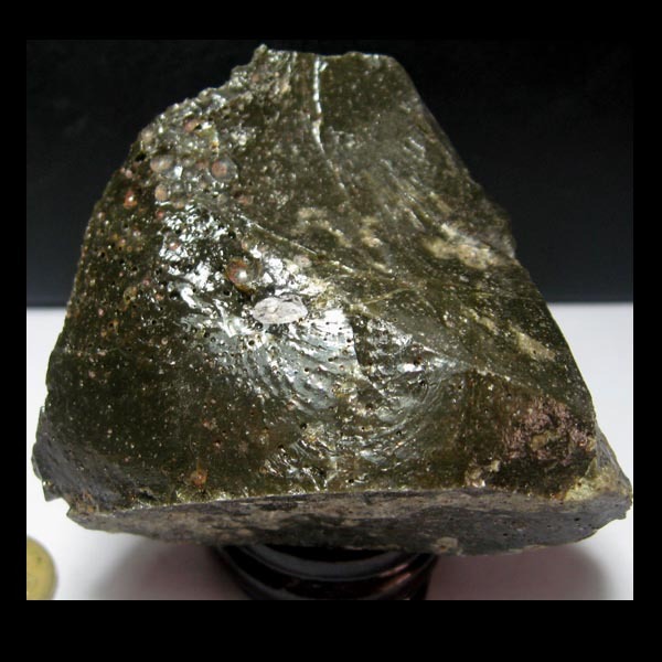矿标JK0101MB5D*绿色玻璃陨石*火山琉璃*天