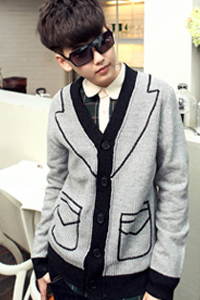 针织<em>开衫</em>搭配_潮人印象LES.帅T 林弯弯英式高