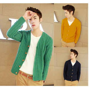 2013新款<em>男士毛衣</em>厚青少年韩版 麻花<em>编织</em>感 亮