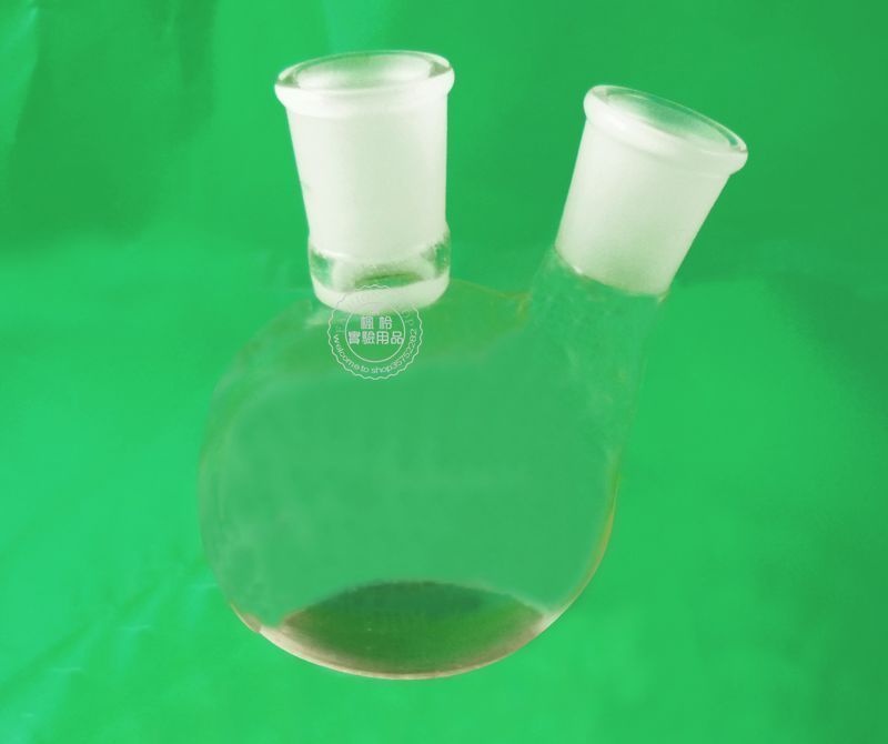【枫柃实验用品】标准口二口烧瓶 250ml 24*2 两口烧瓶 可定做