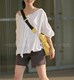 超宽松的别致七分袖亚麻衬衣 CC8072801¥118元