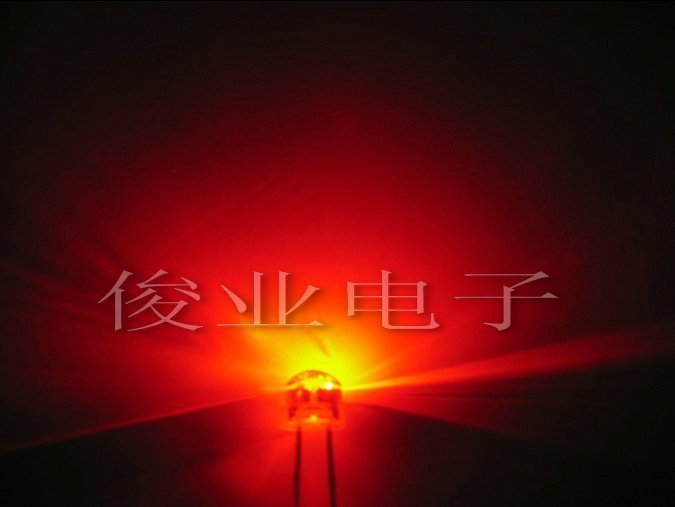 LED发光二极管5MM草帽单闪红 红光 频率1.5