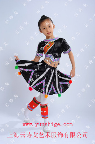 六一儿童演出服装定做 少儿民族服装康定情歌