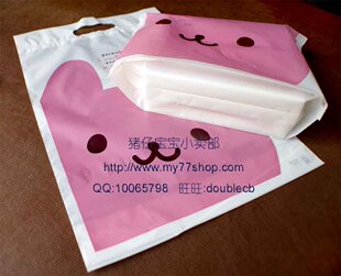 四皇冠*笑脸小兔25*39*3.5服装袋包装袋新品礼品袋50枚