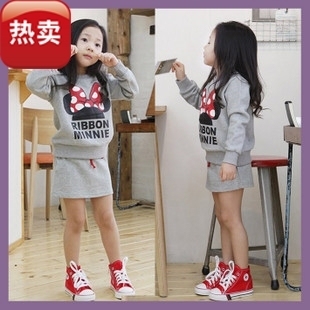现货新款秋冬装韩版童装1-8岁女童卫衣外套短
