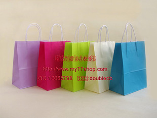 四皇冠*中号外单纸袋10个白牛皮礼品袋27*21*11江浙沪5元不限重