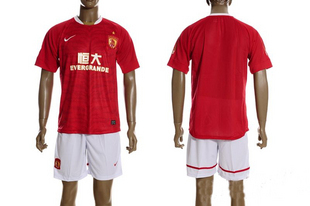 广州恒大 刺绣泰版 2012中超主场 足球服 球衣