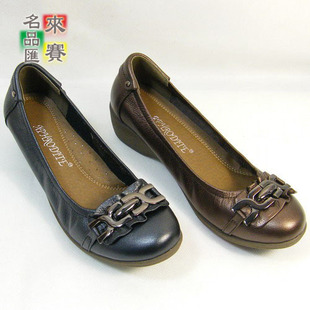 【阿芙罗狄】<em>APHRODITE</em> 头层牛皮翘头软底坡