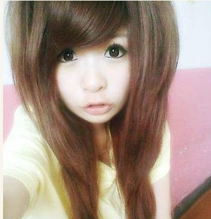 假发 长 直 <em>蓬松</em> 直发长发 <em>斜刘海</em> <em>蓬松</em> 女 流行 