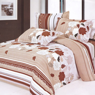 好时Houstage家纺 床上用品 有机提丝棉环保提花四件套 叶叶风情