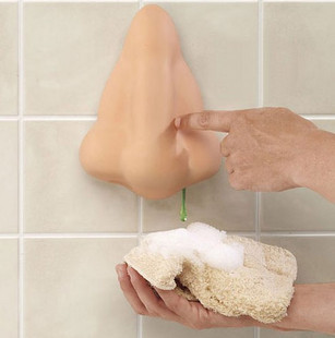 创意家居 浴室搞怪成龙大鼻子皂液器~洗手液瓶 洗发水瓶 250克